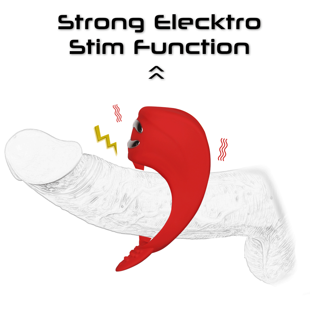 Silicone Remote Cock Ring with Electro Stim
