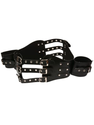 Sexy bondage Kit Vegan Leather Black