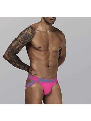 Cotton Jockstrap Mens Underwear Fuchsia-S