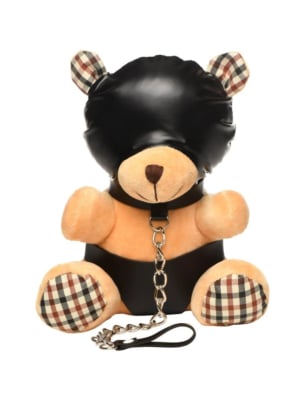 Hooded Teddy Bear Bondage Keychain XR Brands Καφέ