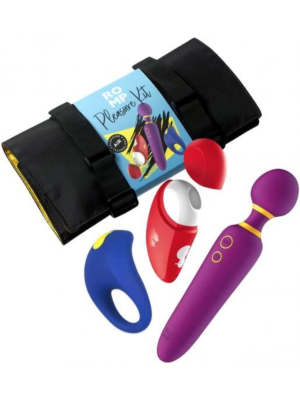 Romp Pleasure Vibrating Kit Wand - Clitoral Toy - Cock Ring