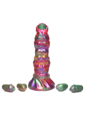 XR - CREATURE COCKS OVIPOSITOR LARVA SILICONE DILDO WITH EGG