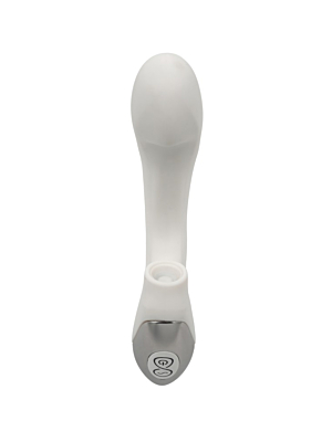 TITANZ 8" SILICONE RECHARGEABLE VIBRATOR IN IVORY WHITE