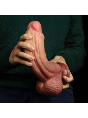  Lovetoy King sized Dual-Layered Silicone Cock 24,5 cm - Skin XXL Ρεαλιστικό Ομοίωμα Πέους