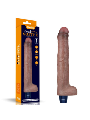 10.5" REAL SOFTEE Rechargeable Silicone Vibrating Dildo