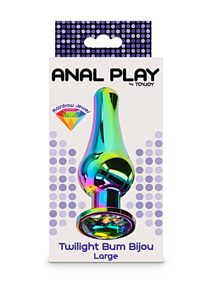 Twilight Bum Bijou Large Butt Plug - Multicolor Πρωκτική Σφήνα με Κόσμημα