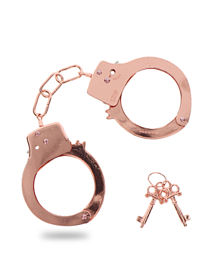 Metal Pink Gold Handcuffs - Toy Joy