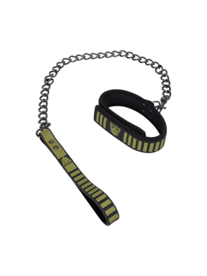 Tactical Collar and Leash - Black/Green