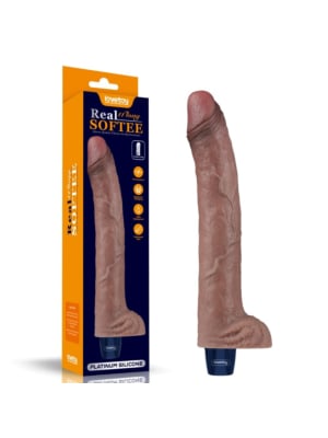 11" REAL SOFTEE Rechargeable Silicone Vibrating Dildo