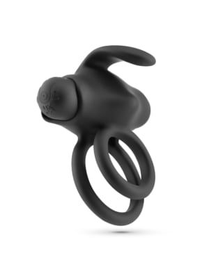 Thumper - Vibrating Double Cockring with Remote Control - Black