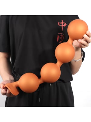 Anus Butt Plug with Suction Golden XXXL - 45x9cm