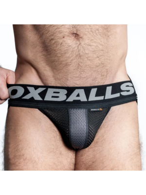 Oxballs AIRMESH Upthrust Slider JockStrap Tar Black -S