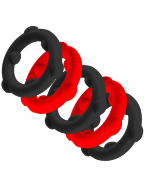 Oxballs Gearheads 5-pack Spinner Rings Red / Black