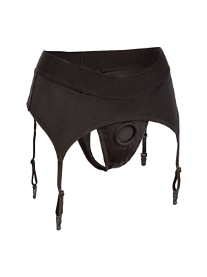 Boundless Thong with Garter BLACK S / M