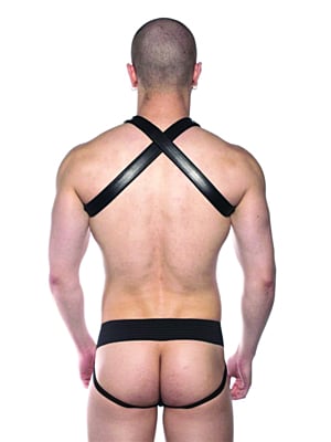 Prowler RED Pouch Real Leather Jock - Black
