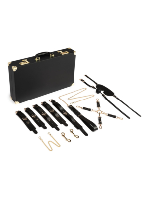 Bedroom Fantasies - Bondage Suitcase Real Cow Leather Black