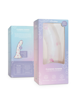 Dildo Collection Flower Power Dildo – Pink Glitter Design 15 cm