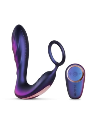 Hueman Black Hole Vibrating Cockring + Plug 11 x 3.3cm - image 1