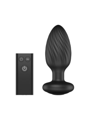 Tornado - Remote Control Rotating Butt Plug - Black - image 1