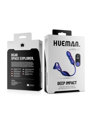Hueman - Deep Impact Cock & Ball Ring - Thrusting Prostate Stimulator 50 settings