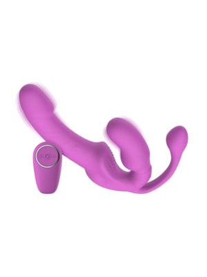 Teazers – Strapless Strap-On with Anal Plug – Pink