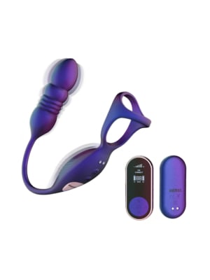 Hueman - Deep Impact Cock & Ball Ring - Thrusting Prostate Stimulator 50 settings