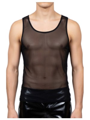 Men&rsquo;s Sheer Mesh Tank Top 199681-BK 