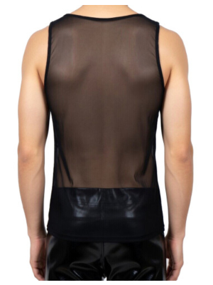 Men’s Sheer Mesh Tank Top 199681-BK
