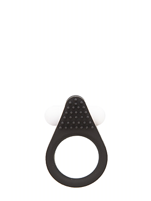 LIT-UP SILICONE STIMU RING 1 BLACK