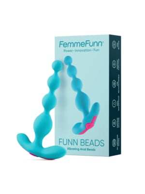 Femme funn Vibrating Anal Beads Turquoise