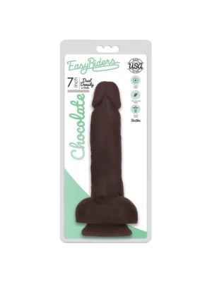 XR BRANDS FINE DILDO WITH BROWN TESTICLES EASY RIDERS 17'80 CM