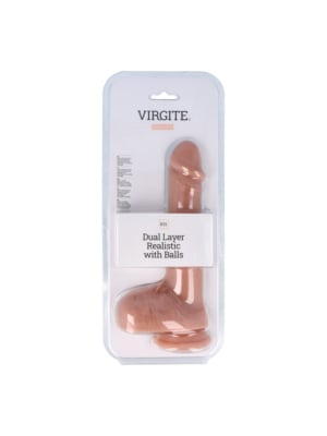 Virgite Ομοίωμα Διπλής Στρώσης με Όρχεις 23.5cm