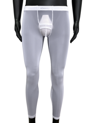 Men's Ultra-thin Transparent Breathable Sexy Leggings White