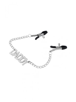Κλιπσάκια Θηλών Daddy Nipple Clamps με Αλυσίδα - Soiemio