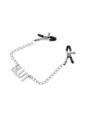 Κλιπσάκια Θηλών Slut Nipple Clamps με Αλυσίδα - Soiemio
