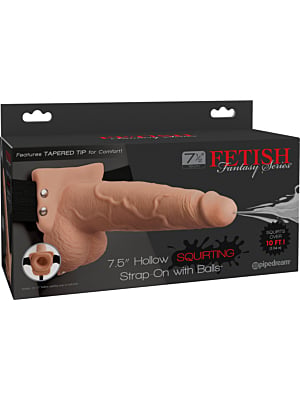 Στραπόν κούφιο Fetish 7.5" με εκσπερμάτιση