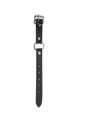 HANDMADE SMALL RING JOIN LEATHER WRISTBAND - BLACK