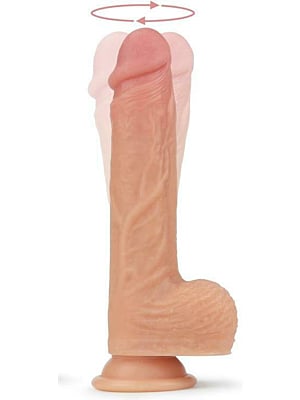 Dual layered Silicone Rotating Nature Cock Liam Flesh