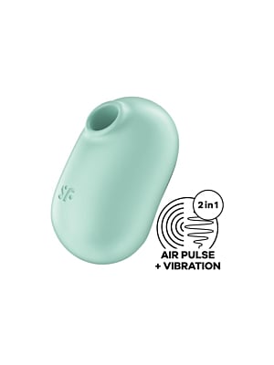 SATISFYER PRO TO GO 2 DOUBLE AIR PULSE STIMULATOR & VIBRATOR - BEIGE