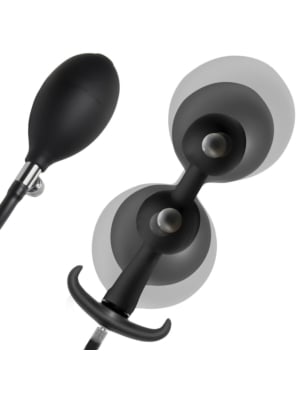 Silicone Inflatable Double Anal Ball  