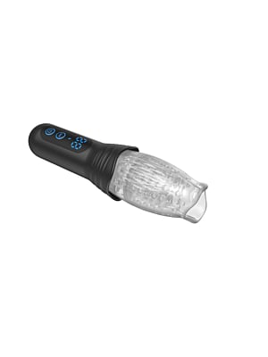 Rotating vibration and thrusting masturbator