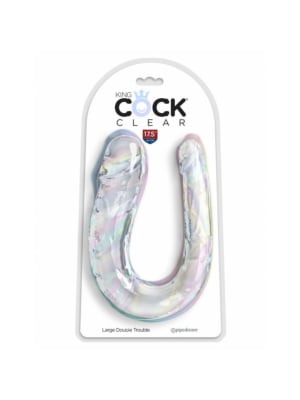 Pipedream King Cock Clear Double Trouble L - Transparent