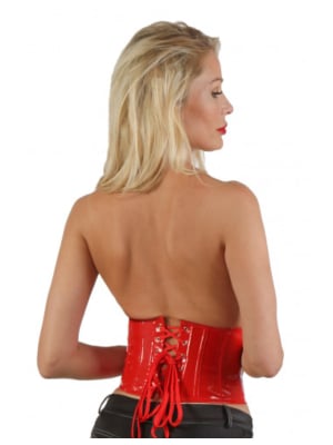 Vinyl waist cincher Red