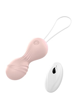 Kulki-Vibrating Silicone Kegel Balls USB 10 Function / Remote control -Flesh