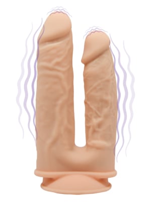 Διπλό Dildo SilexD 17,5 και 20 cm (Flesh)