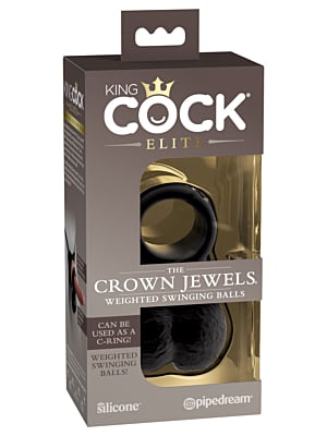 Δαχτυλίδι Πέους The Crown Jewels Weighted Swinging Balls Cock Ring με Όρχεις - Pipedream 