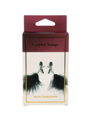 Virgite Nipple Clamps With Feathers Black