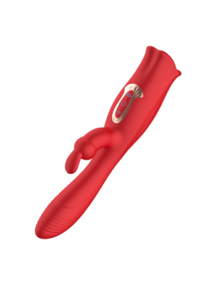 3-in-1 Pleasure Rabbit Vibrator with Teasing Mouth Bite