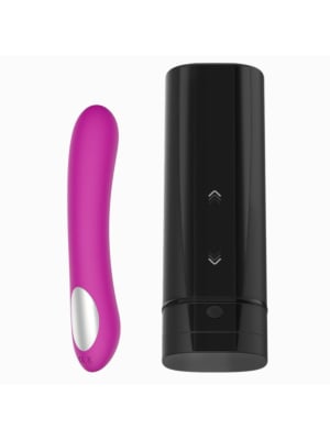 Kiiroo Onyx+ & Pearl2 Interactive Masturbator & Vibrator Kit Black / Purple