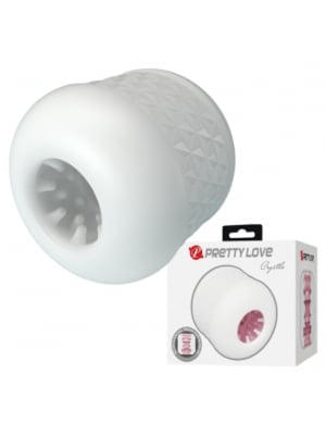 PRETTY LOVE - CRYSTLE MALE MASTURBATOR WHITE